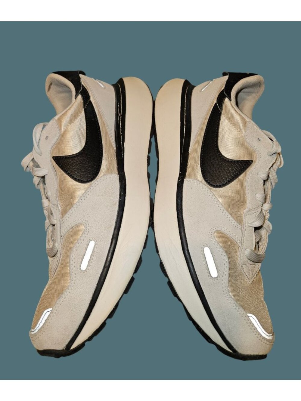 Nike Phoenix Waffle Athletic Sneakers Women 11.5 -Summit White/Sandrift/Black
